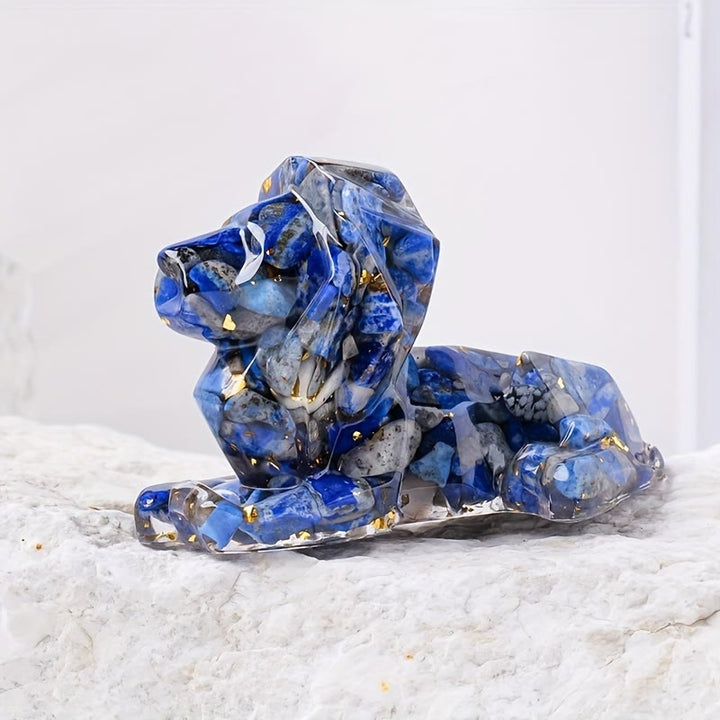 Olivenorma Natural Stone Lion Gemstone Decoration - Lapis Lazuli - image 19