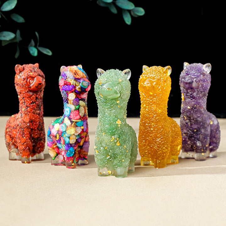 Olivenorma Natural Stone Alpaca Statue Gemstone Decoration - image 18