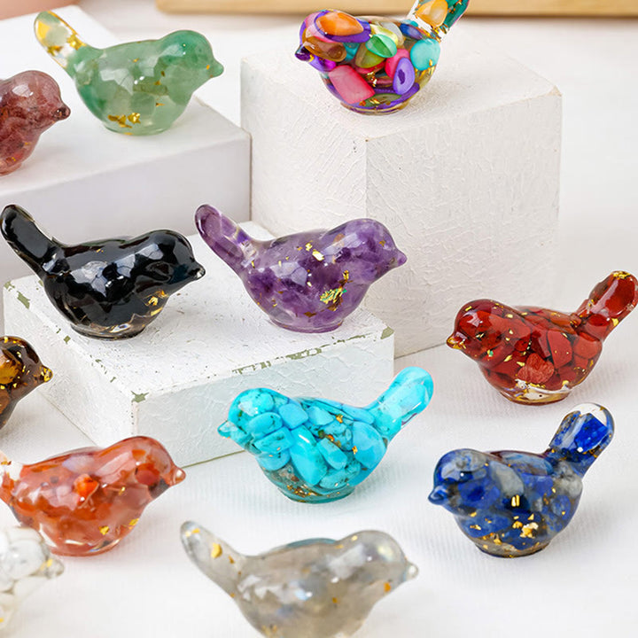 Olivenorma Multi-Crystal Bird Sculpture – Natural Gemstone Decor For Energy Healing Gemstone Decoration - image 32