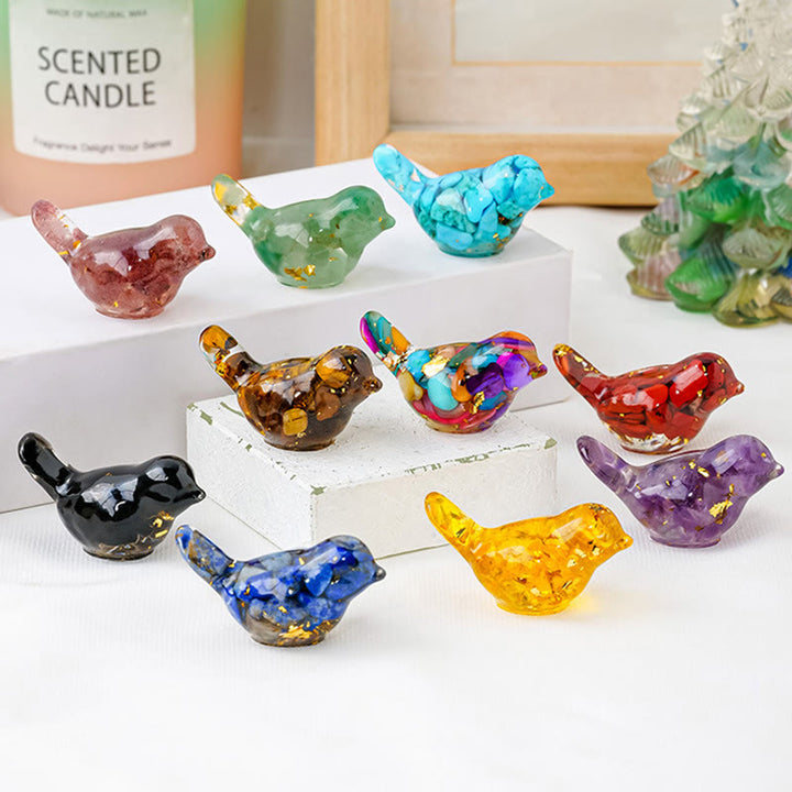 Olivenorma Multi-Crystal Bird Sculpture – Natural Gemstone Decor For Energy Healing Gemstone Decoration - image 30