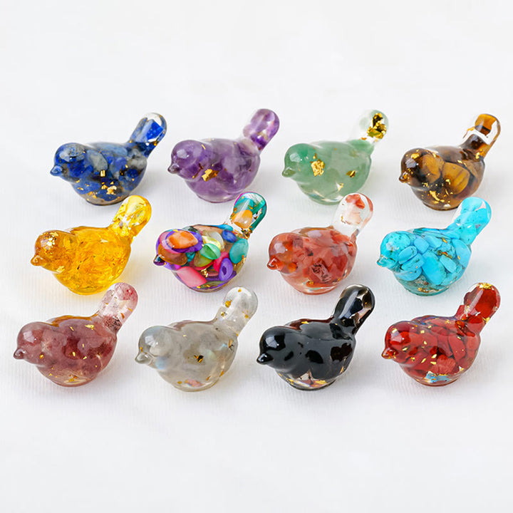 Olivenorma Multi-Crystal Bird Sculpture – Natural Gemstone Decor For Energy Healing Gemstone Decoration - image 29