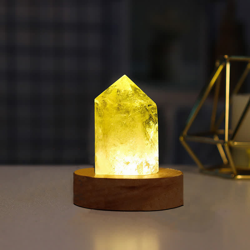 Olivenorma Natural Crystal Healing Crystal Lamp Decoration - Yellow Chalcedony - image 10
