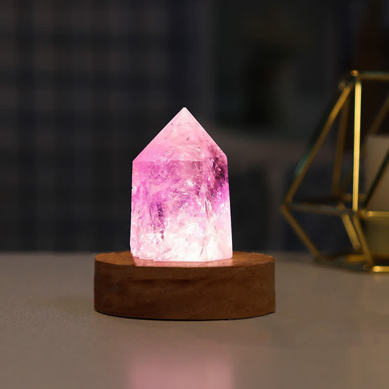 Olivenorma Natural Crystal Healing Crystal Lamp Decoration - Pink Crystal - 10Pcs - image 1