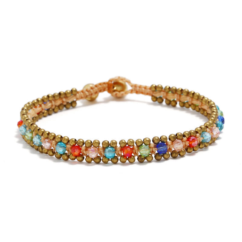 Olivenorma Natural Crystal Woven Beaded Anklet - image 1