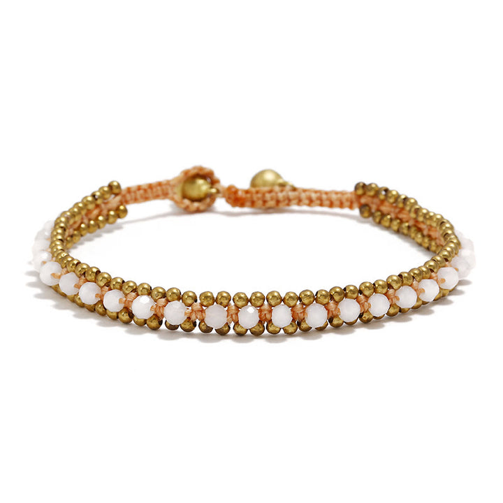 Olivenorma Natural Crystal Woven Beaded Anklet - image 10