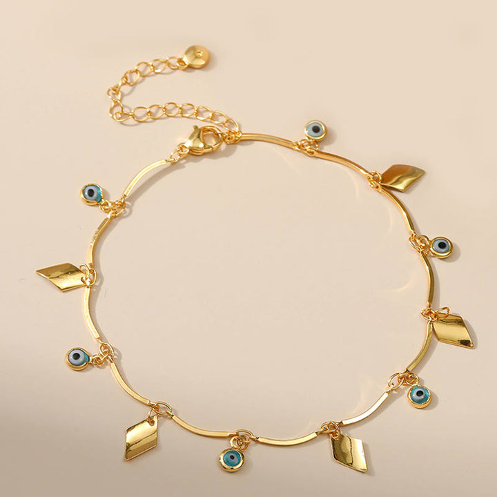 Olivenorma 18K Gold Plated Evil Eye Protection Anklet - image 1