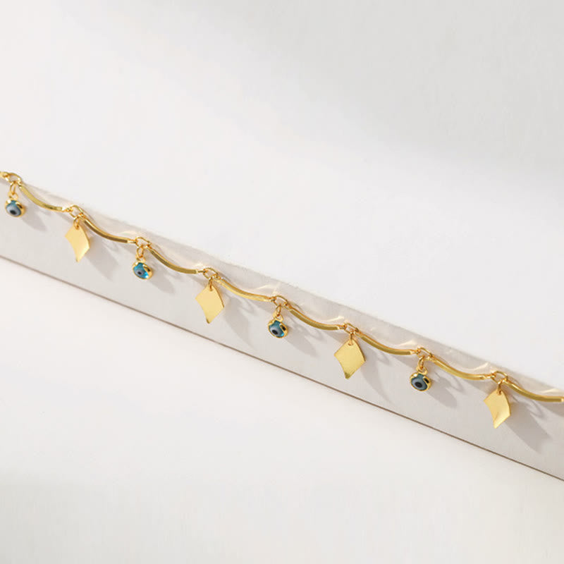 Olivenorma 18K Gold Plated Evil Eye Protection Anklet - image 3