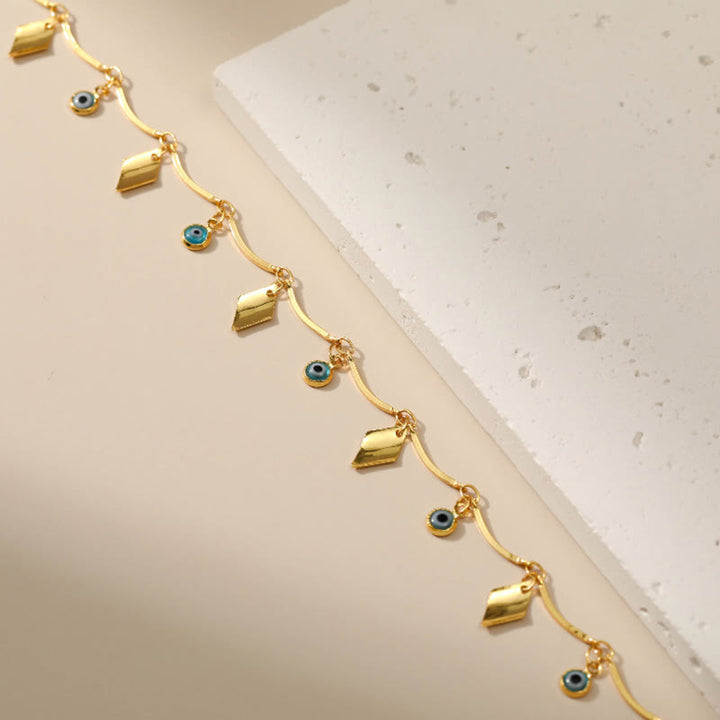 Olivenorma 18K Gold Plated Evil Eye Protection Anklet - image 2