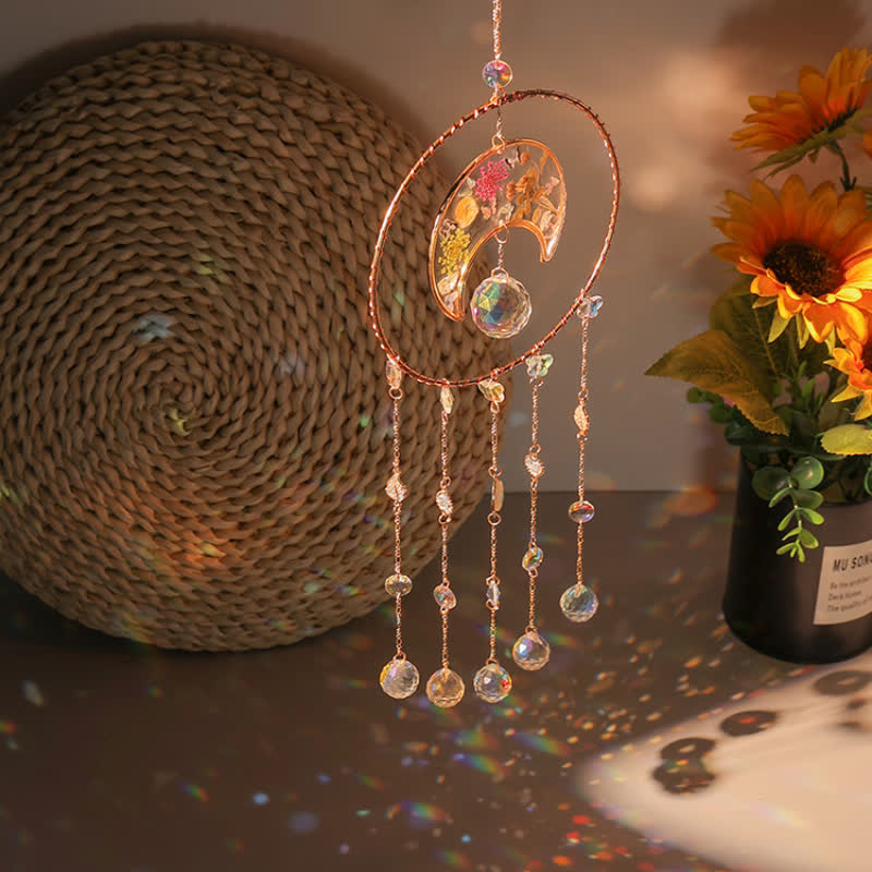 Olivenorma Epoxy Print Moon Pendant Wind Chime - image 1