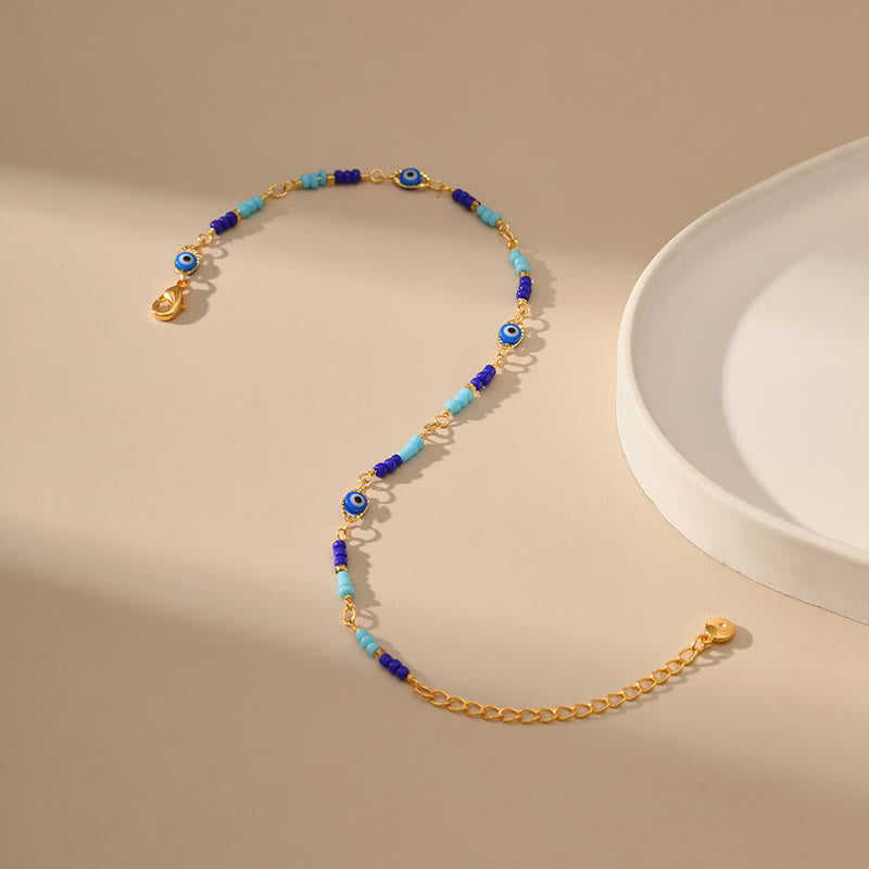 Olivenorma Bohemian Evil Eye Protection Beaded Anklet - image 4