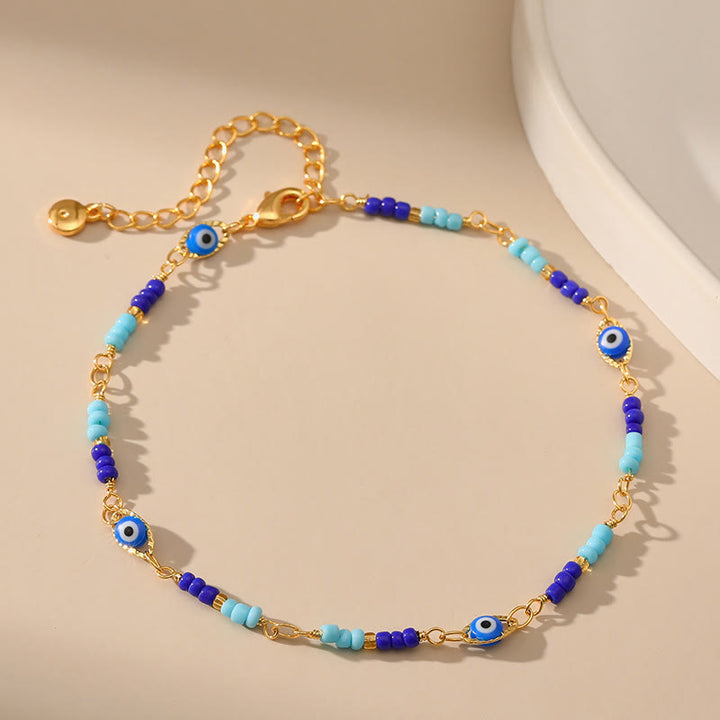Olivenorma Bohemian Evil Eye Protection Beaded Anklet - image 1