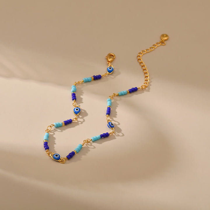 Olivenorma Bohemian Evil Eye Protection Beaded Anklet - image 3
