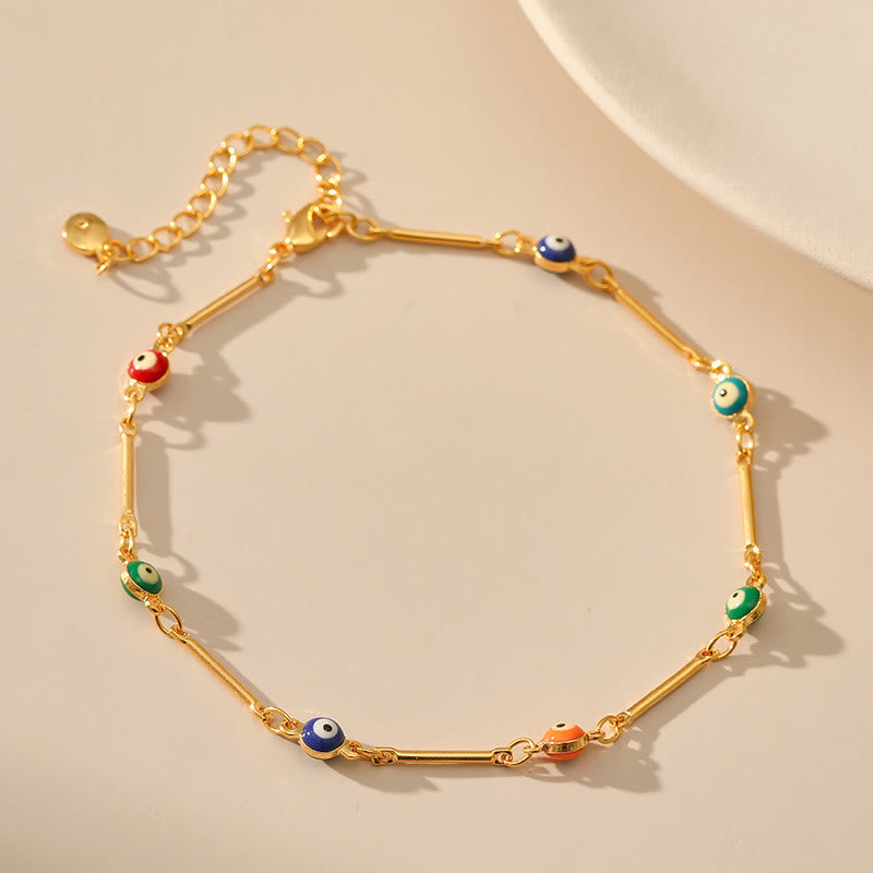 Olivenorma 18K Gold-Plated Evil Eye Ward Off Evil Anklet - image 1