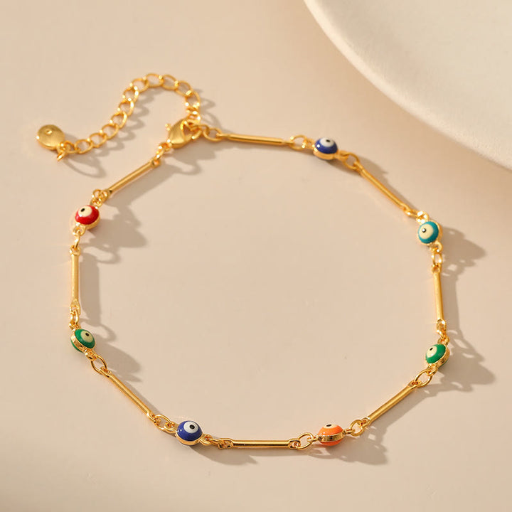 Olivenorma 18K Gold-Plated Evil Eye Ward Off Evil Anklet - image 1