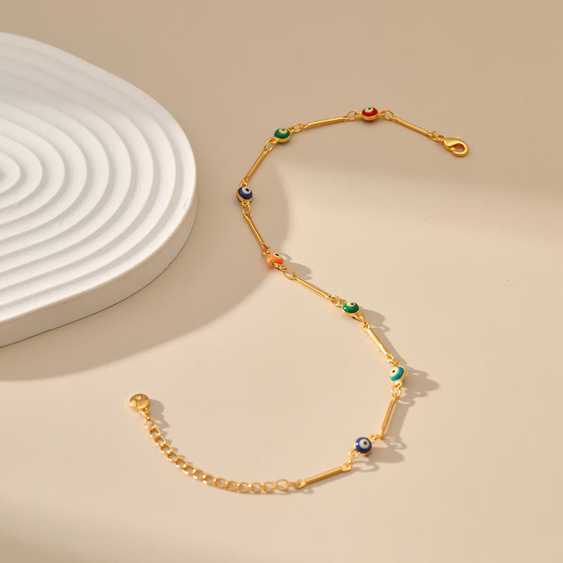 Olivenorma 18K Gold-Plated Evil Eye Ward Off Evil Anklet - image 4