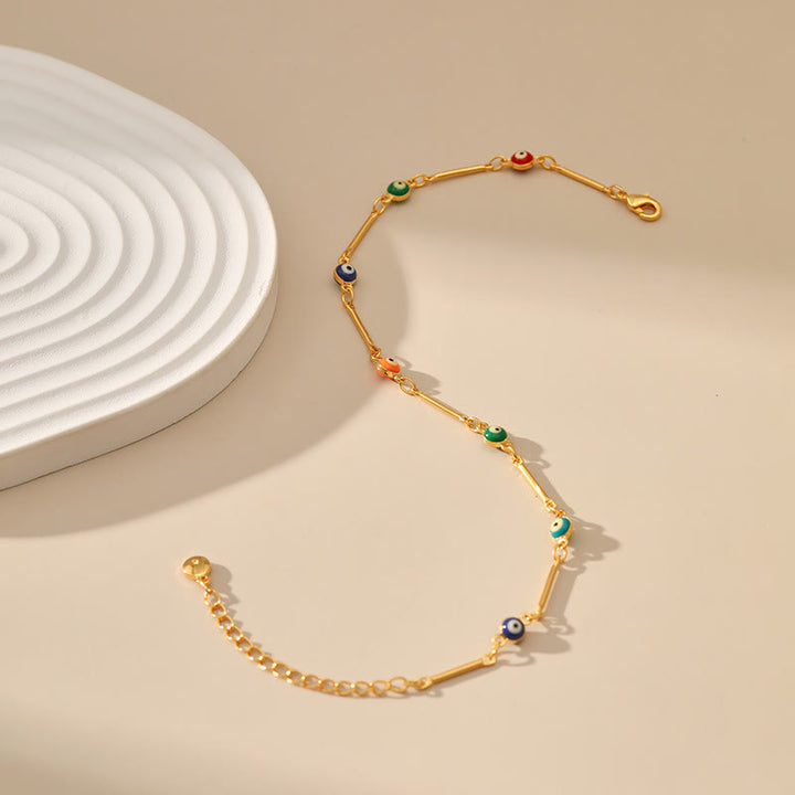 Olivenorma 18K Gold-Plated Evil Eye Ward Off Evil Anklet - image 4