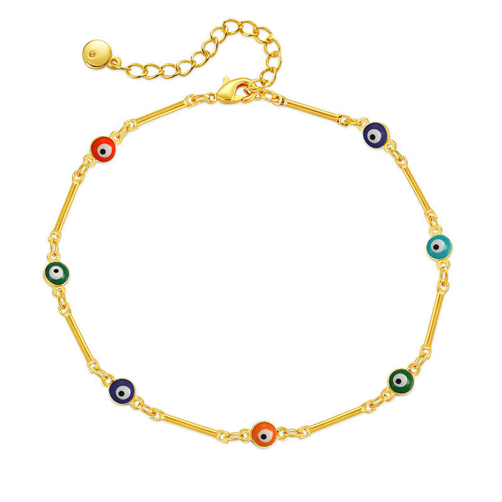 Olivenorma 18K Gold-Plated Evil Eye Ward Off Evil Anklet - image 5