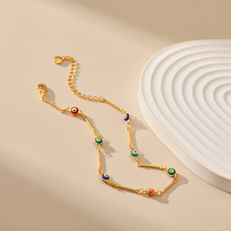 Olivenorma 18K Gold-Plated Evil Eye Ward Off Evil Anklet - image 3