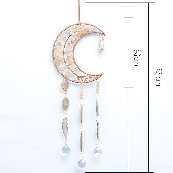 Olivenorma Citrine Gravel Tree of Life Moon Wind Chime - image 11