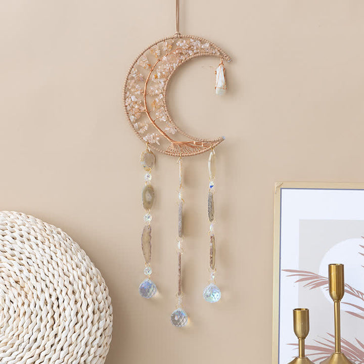 Olivenorma Citrine Gravel Tree of Life Moon Wind Chime - image 6