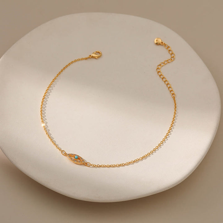 Olivenorma Evil Eye Turquoise Ankle Bracelet Chain Anklet - image 2