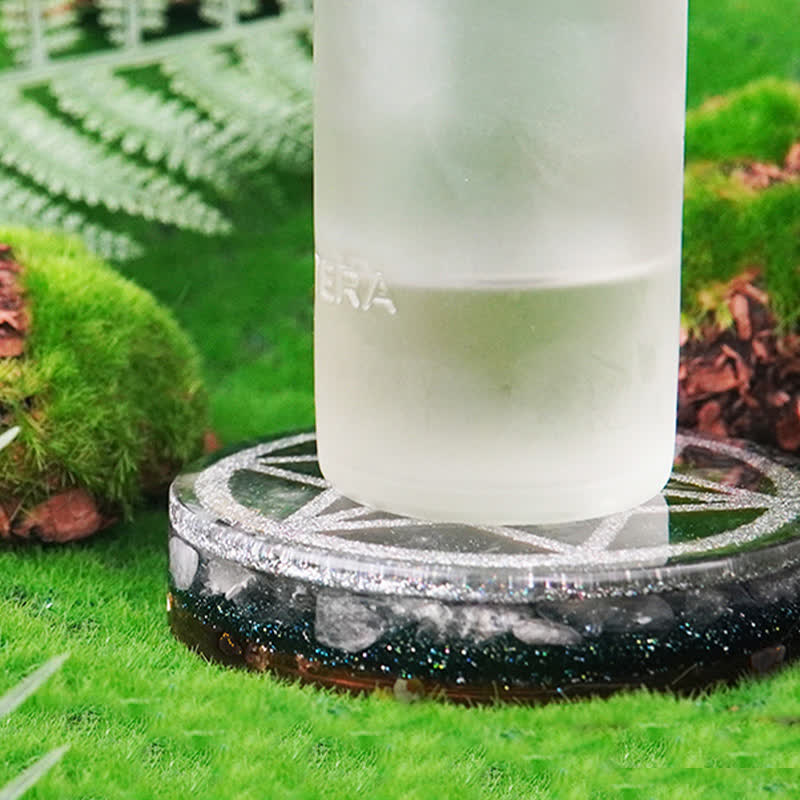 Olivenorma Metatron's Cube Natural Stone Resin Decoration - image 4
