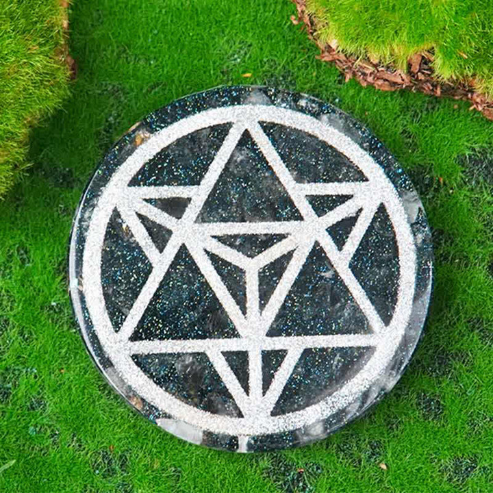 Olivenorma Metatron's Cube Natural Stone Resin Decoration - image 5