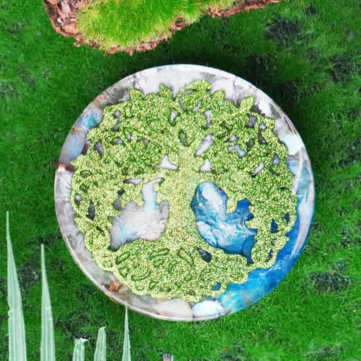 Olivenorma Tree of Life Natural Stone Resin Decoration - 10cm - image 0