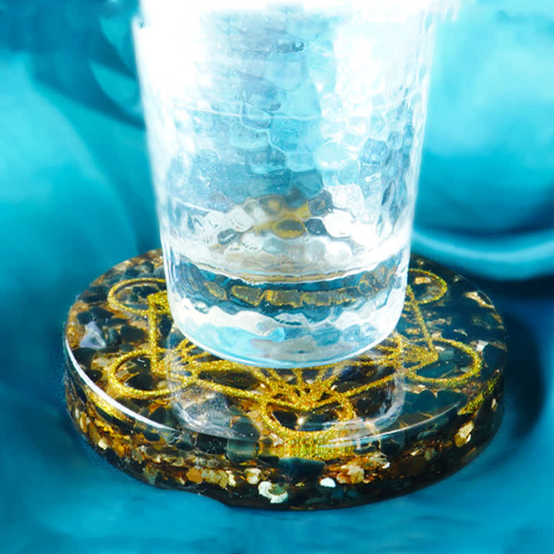 Olivenorma Metatron's Cube Natural Garnet Resin Decoration - image 5