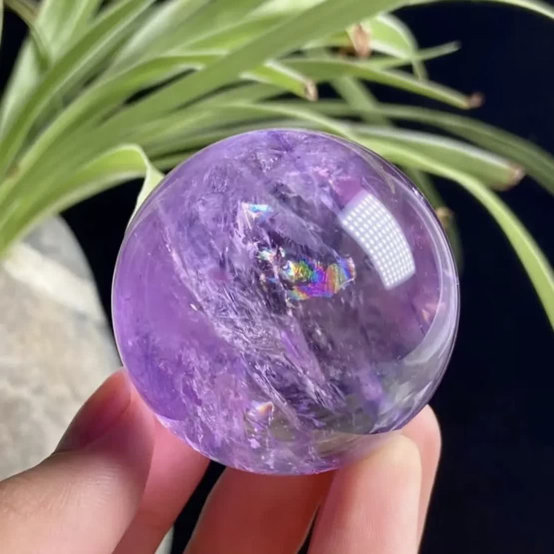 Olivenorma Natural Amethyst Crystal Sphere - image 2