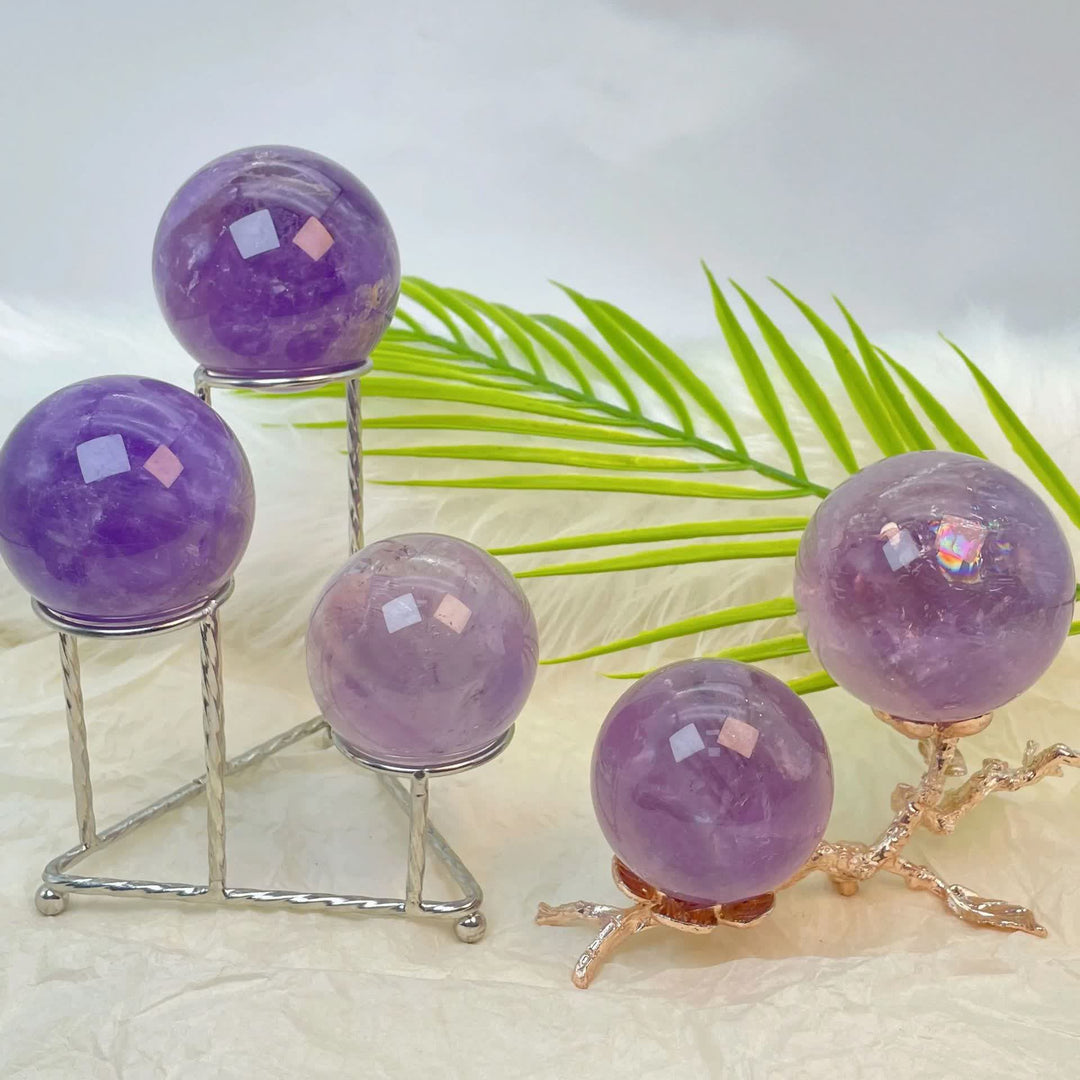 Olivenorma Natural Amethyst Crystal Sphere - image 4