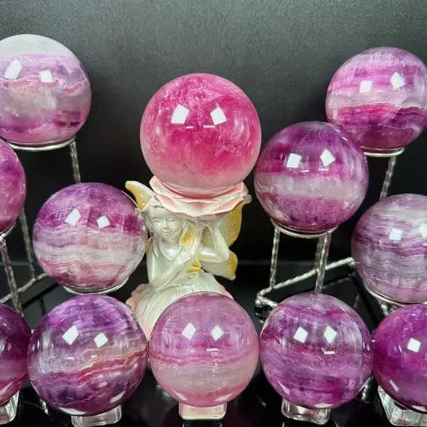 Olivenorma Natural Rainbow Fluorite Crystal Sphere - image 2