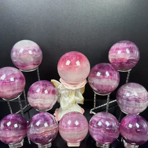 Olivenorma Natural Rainbow Fluorite Crystal Sphere - image 1