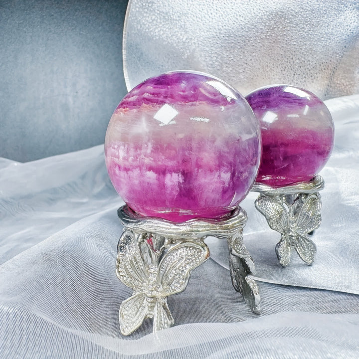 Olivenorma Natural Rainbow Fluorite Crystal Sphere - 6.5cm 520g - image 0