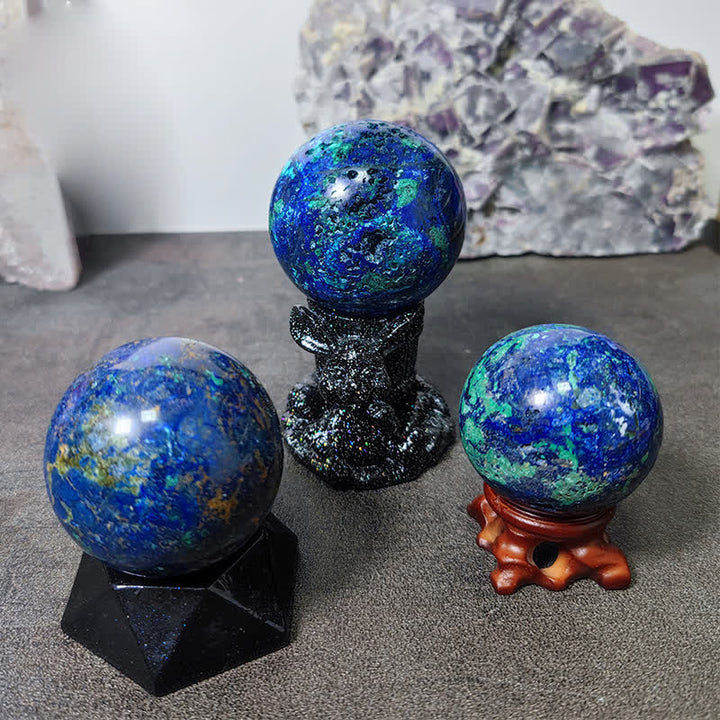 Olivenorma Natural Azurite Crystal Sphere - image 1