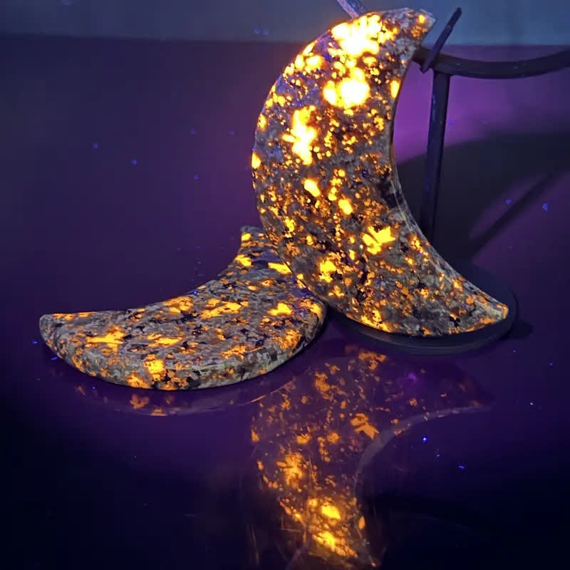 Olivenorma Natural Yooperlite Moon Gemstone Decoration - image 1