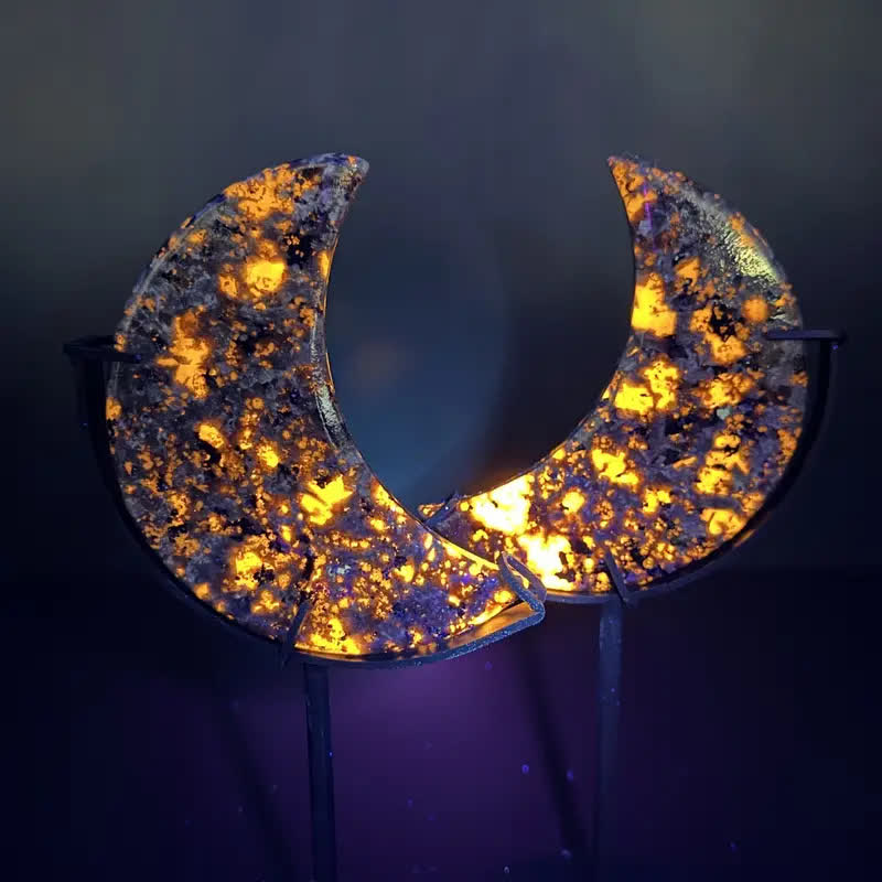 Olivenorma Natural Yooperlite Moon Gemstone Decoration - Yooperlite Approx 10cm - image 0