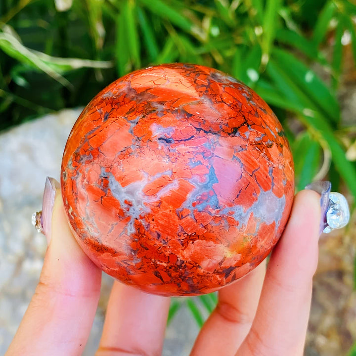 Olivenorma Natural Red Jasper Crystal Sphere - 5-7cm Approx 1000g - image 0