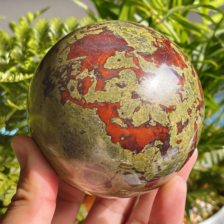 Olivenorma Natural Dragon Blood Stone Crystal Sphere - image 1