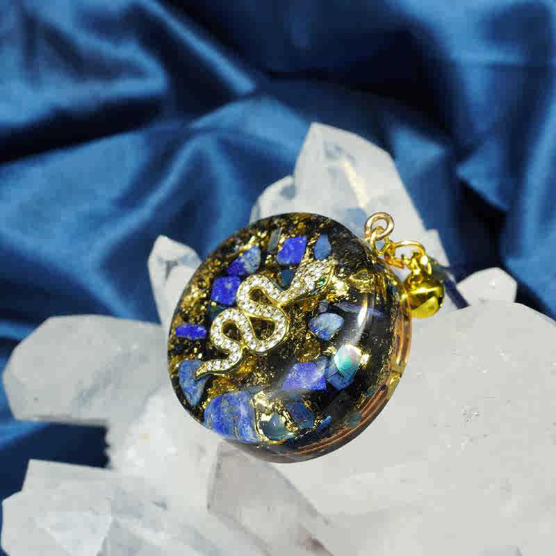 Olivenorma Natural Lapis Lazuli Obsidian Orgone Necklace - image 2