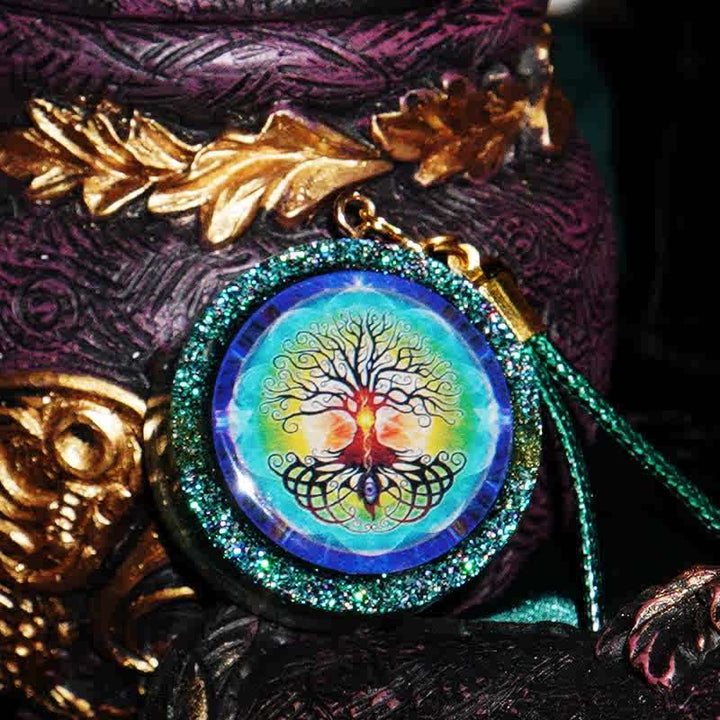Olivenorma Green Fluorite Tree of Life Orgone Necklace - Necklace (beaded rope) - image 0