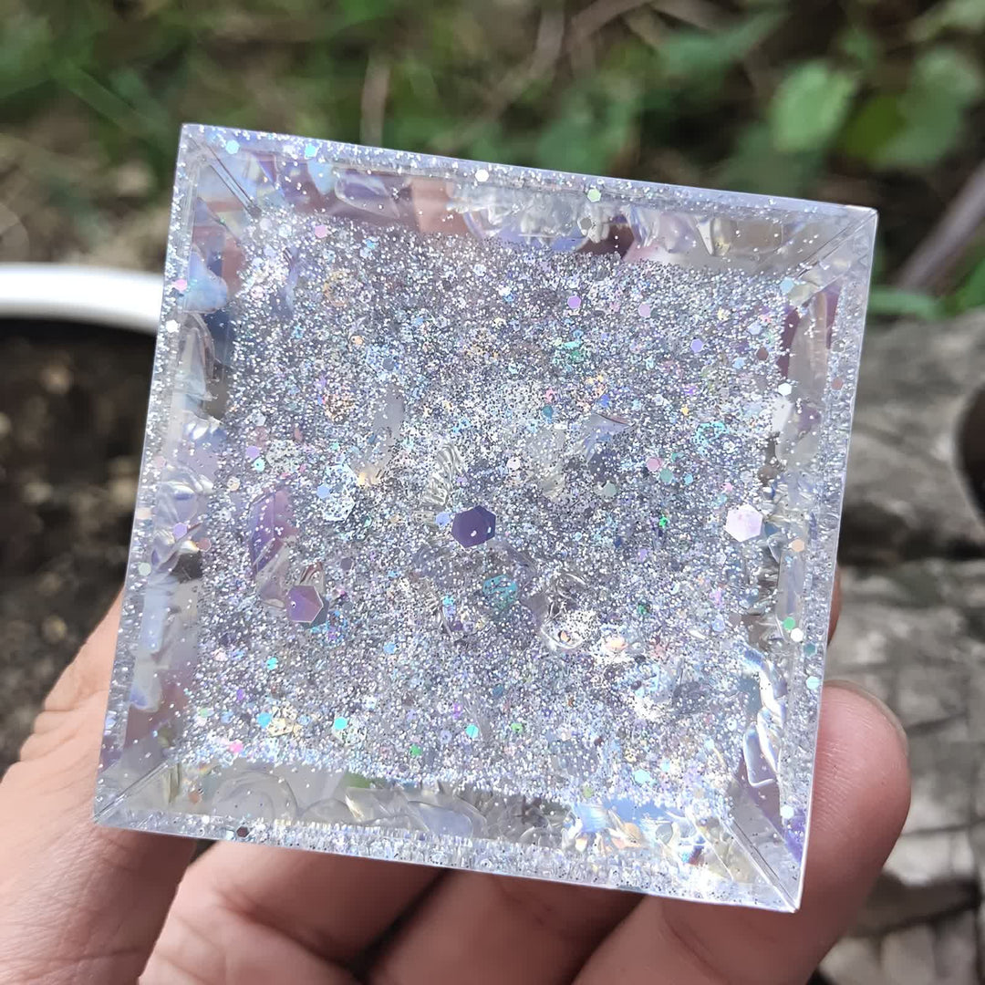 Olivenorma Natural Lotus Opalite Orgone Pyramid - image 3