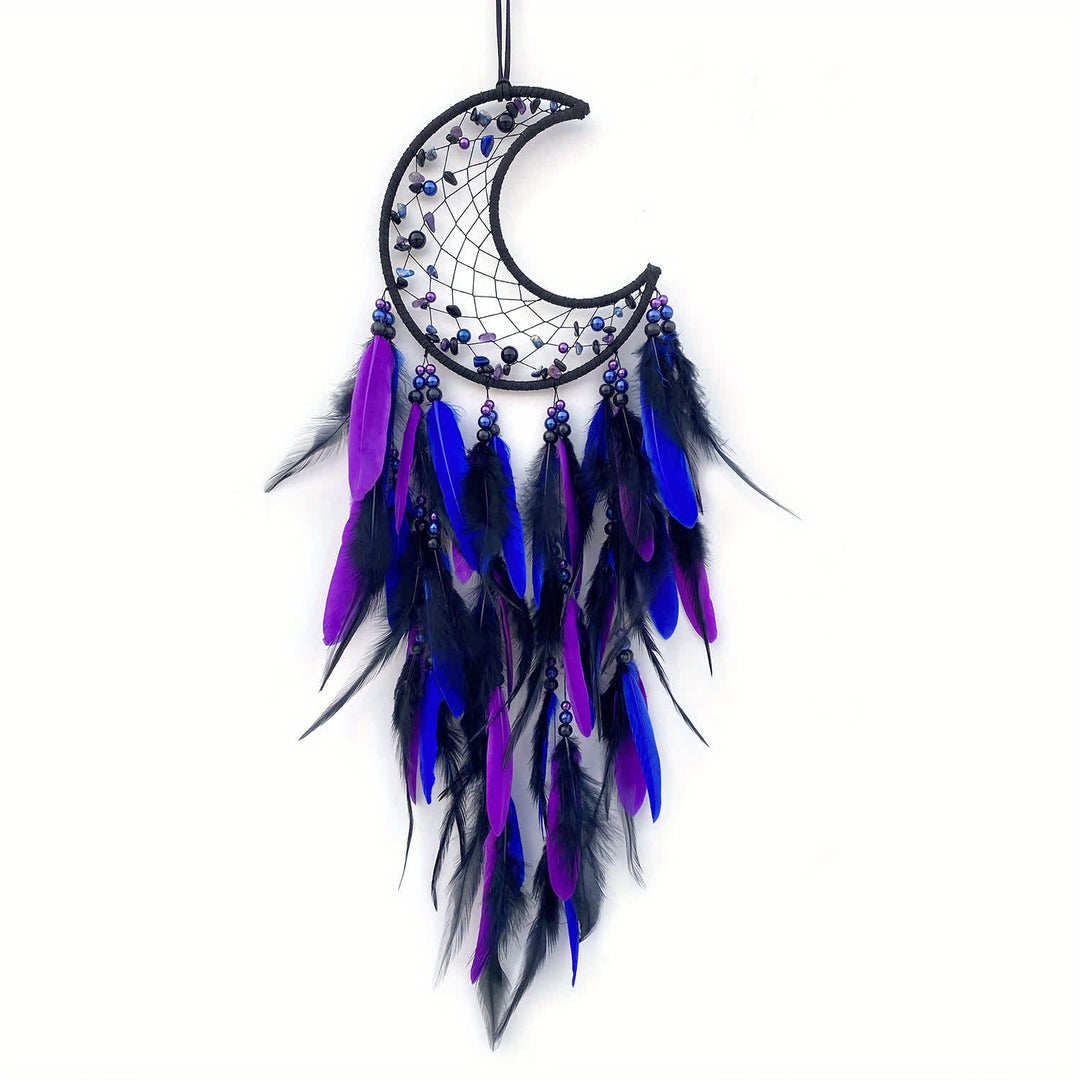 Olivenorma Moon Purple Pink Feather Dream Catcher - image 0