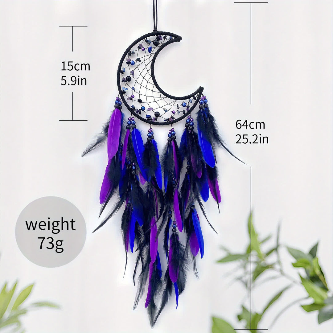 Olivenorma Moon Purple Pink Feather Dream Catcher - image 10