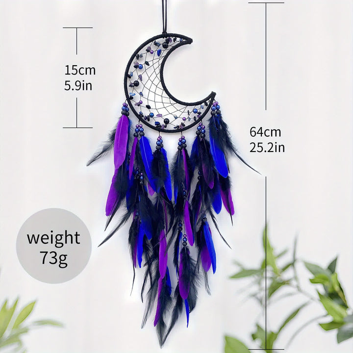Olivenorma Moon Purple Pink Feather Dream Catcher - image 10
