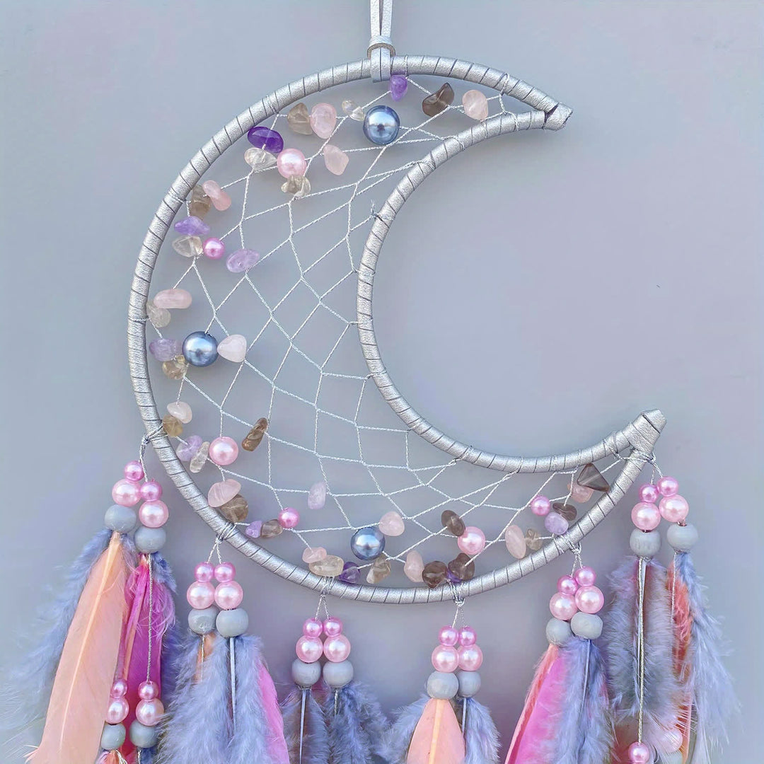 Olivenorma Moon Purple Pink Feather Dream Catcher - image 7