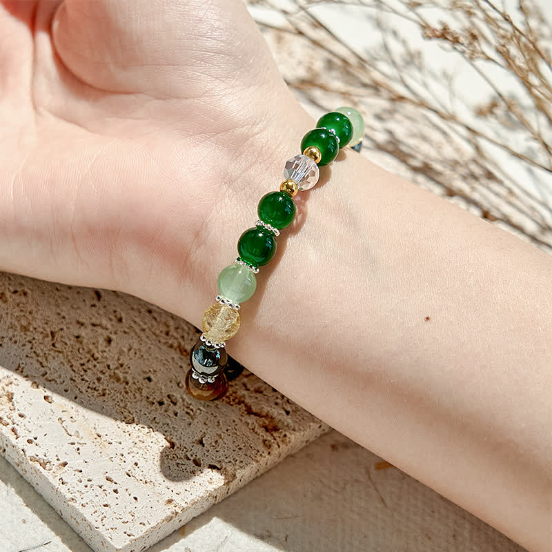 Olivenorma Natural Tiger Eye Green Aventurine Beaded Bracelet - image 1