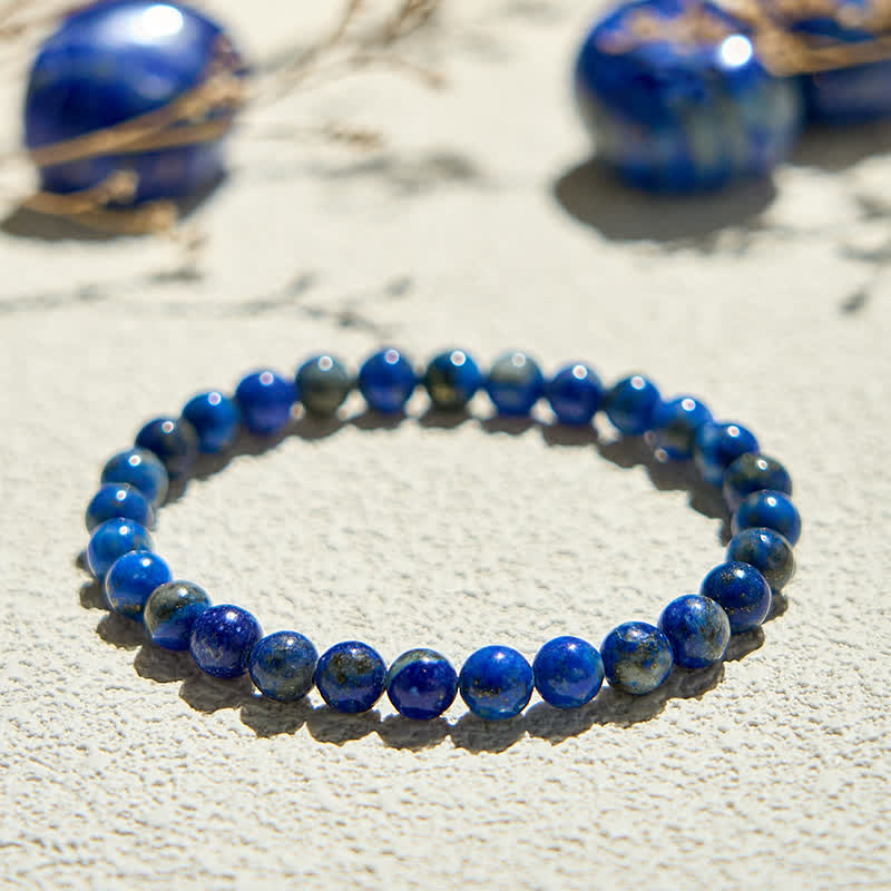 Olivenorma Natural 6mm Lapis Lazuli Beaded Bracelet - image 2