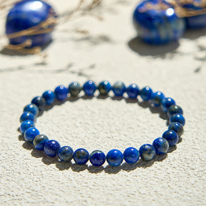 Olivenorma Natural 6mm Lapis Lazuli Beaded Bracelet - image 2