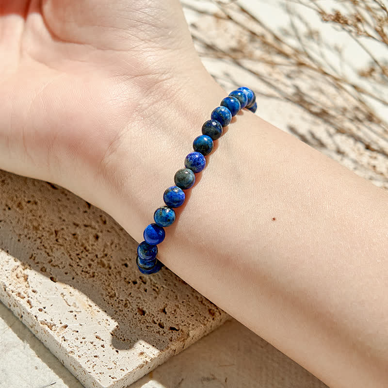 Olivenorma Natural 6mm Lapis Lazuli Beaded Bracelet - image 1